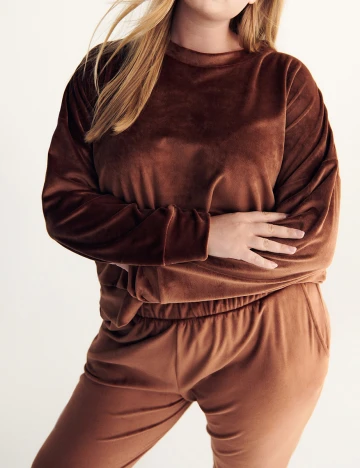 Compleu Reserved Plus Size, maro