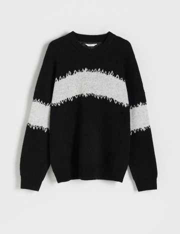 
						Pulover Reserved, negru, S
