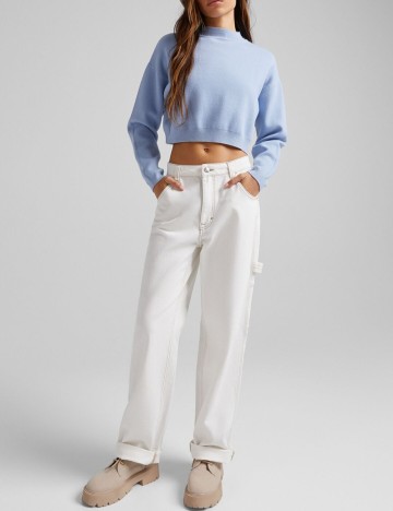 Top Bershka, albastru, XL