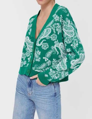 Cardigan Stradivarius, verde, S