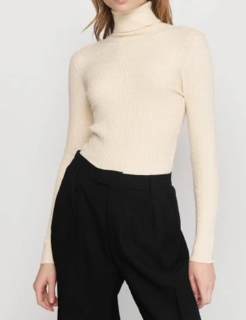 Bluza Stradivarius, crem, M