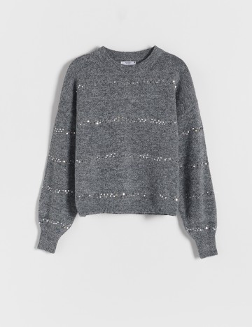Pulover Reserved, gri, S