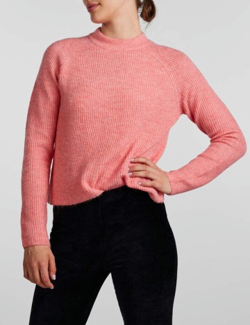 Pulover Pieces, roz, XL