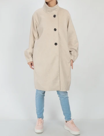 Palton Only, crem, M