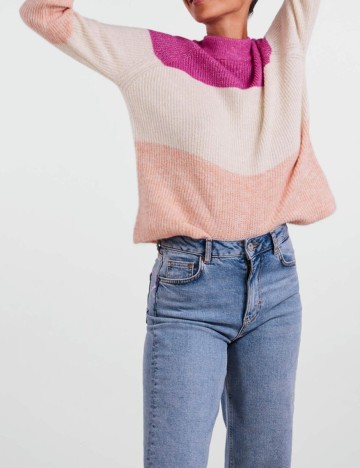 Pulover Pieces, mix culori, XS