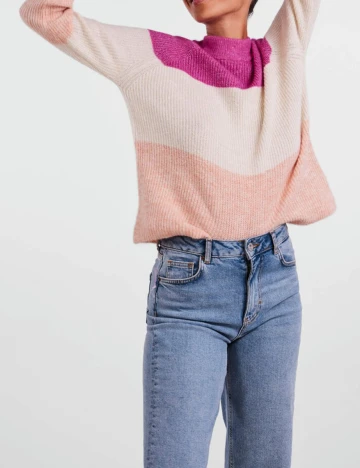 Pulover Pieces, mix culori, XS