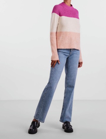 Pulover Pieces, mix culori, XS