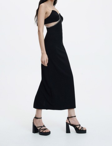 Rochie medie Reserved, negru, XS