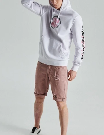 Hanorac CROPP, alb, XXL