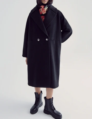 Palton Reserved, negru, M Negru