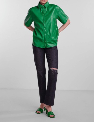 
						Camasa Pieces, verde, M