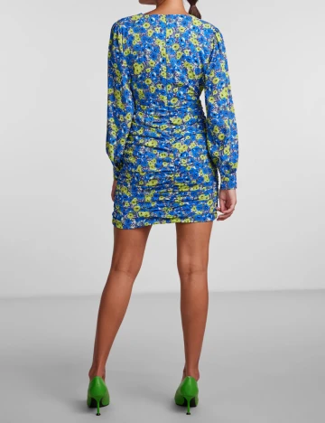 Rochie scurta Pieces, albastru, XS
