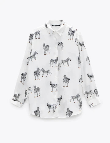 Camasa Zara, animal print, XL