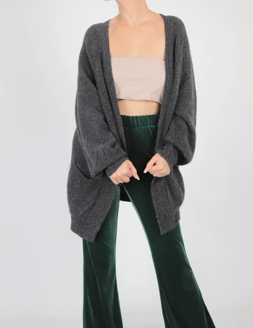 Cardigan s.Oliver, gri inchis, L