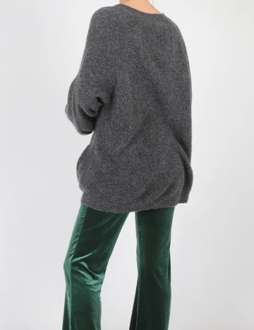 Cardigan s.Oliver, gri inchis, L