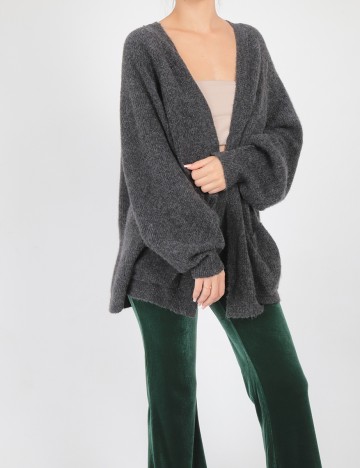 Cardigan s.Oliver, gri inchis, L
