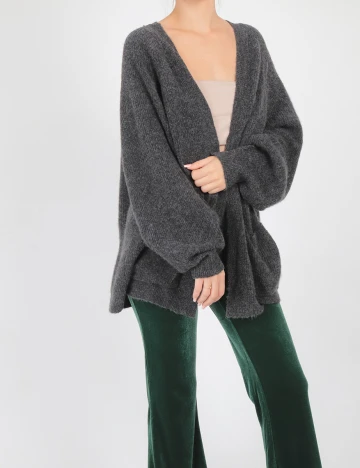 Cardigan s.Oliver, gri inchis, L