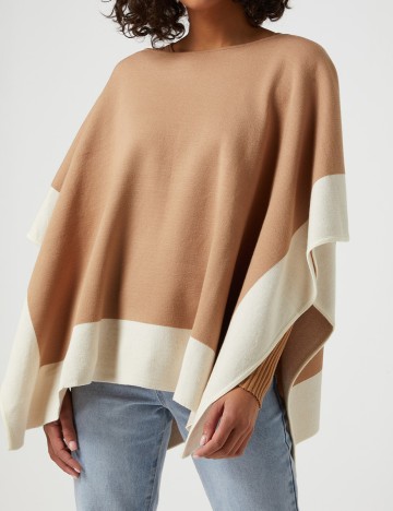 
						Poncho Comma, maro, ONE SIZE
