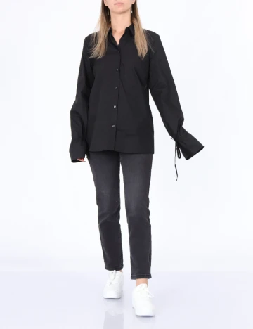 Camasa Pieces, negru, S