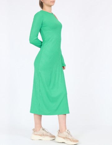 Rochie medie Pieces, verde, XS