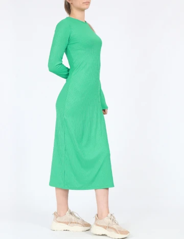 Rochie medie Pieces, verde, XS