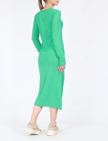 Rochie medie Pieces, verde, XS