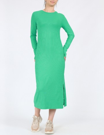 Rochie medie Pieces, verde, XS