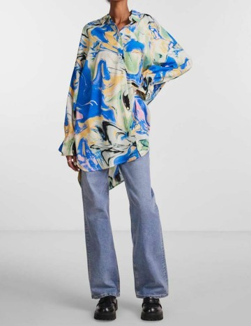Camasa oversized Pieces, mix culori, XS