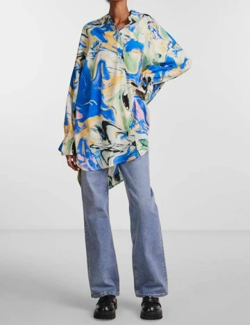 Camasa oversized Pieces, mix culori, XS