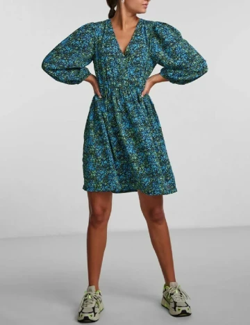 Rochie scurta Pieces, albastru, S