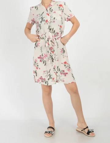 Rochie scurta Vila, crem