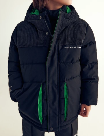 Geaca Reserved, negru, 12 ANI
