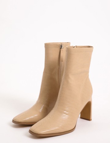 Botine Pimkie, crem, 39