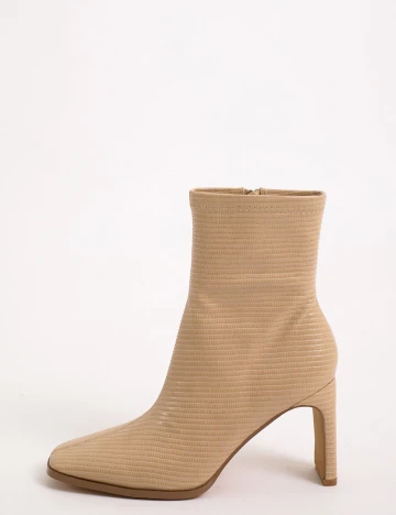 Botine Pimkie, crem, 39