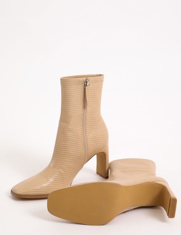 Botine Pimkie, crem, 39