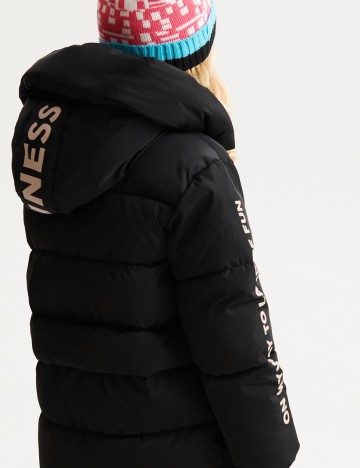 Geaca Reserved, negru, 5-6 ANI