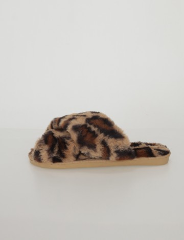 Papuci de casa SHEIN, animal print, 38-39