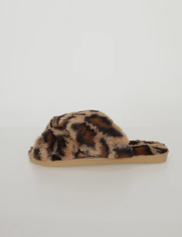 Papuci de casa SHEIN, animal print, 38-39