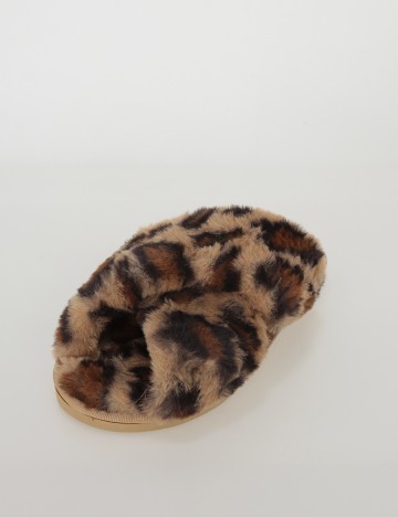 Papuci de casa SHEIN, animal print, 38-39