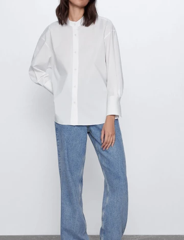 Camasa Zara, alb, M Alb