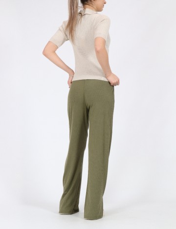 Pantaloni Pieces, verde, L