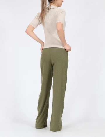 Pantaloni Pieces, verde, L