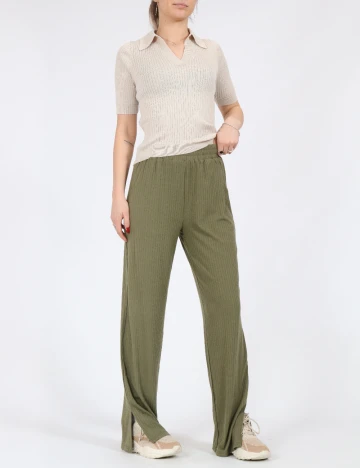 Pantaloni Pieces, verde, L