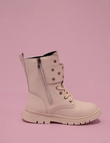 Ghete Shein Kids, crem, 35
