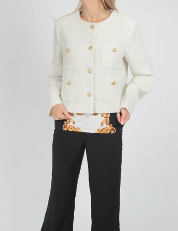 Jacheta Vero Moda, ecru, M Alb