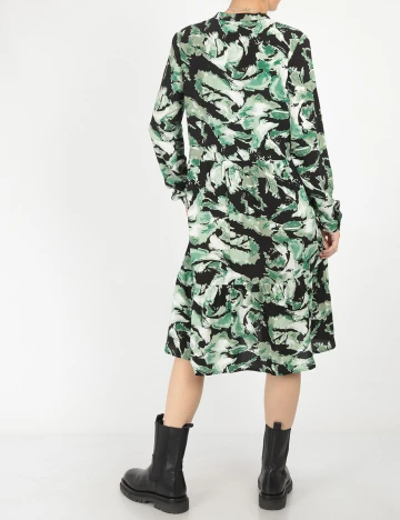 Rochie scurta Pieces, negru/verde, XS