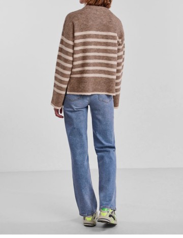 Pulover Pieces, maro, XL