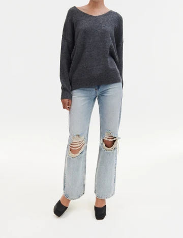 Pulover Reserved, gri, S