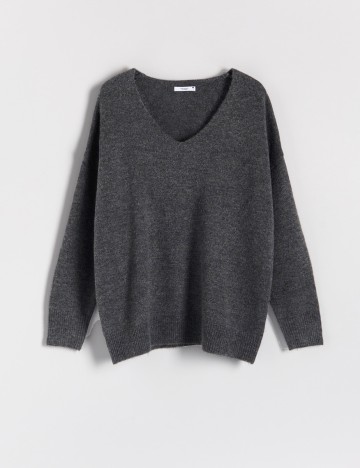 Pulover Reserved, gri, S