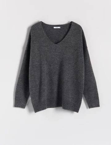 Pulover Reserved, gri, S